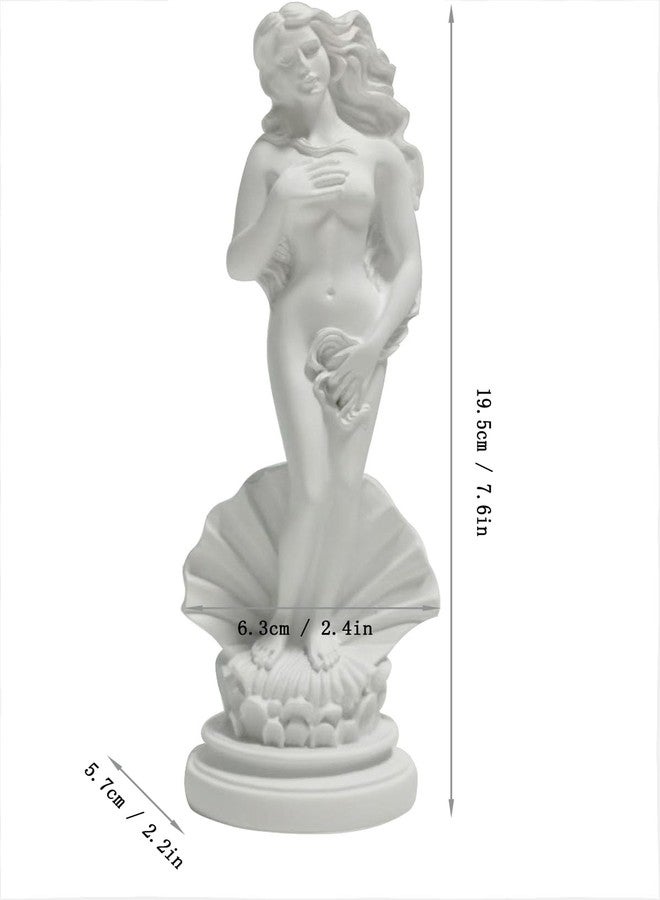 KIKITOY Aphrodite Statue The Birth of Venus 7.6 Inch - Greek Roman Goddess Sculpture, Handmade Resin Art Figurine Classical White Statue, Home & Office Decor - Image 3